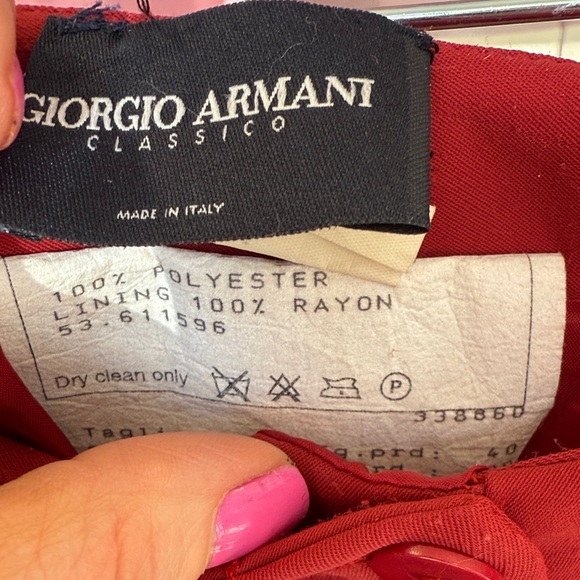 Giorgio Armani Vibrant Red Pencil Skirt - Picture 2 of 4